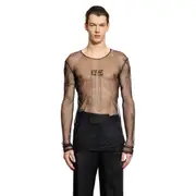 [ANN DEMEULEMEESTER] ''Angel Divine'' Long Sleeve T-Shirt in Tulle Black
