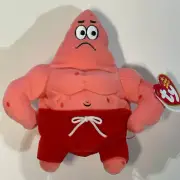 Ty Beanie Babies plush SpongeBob PATRICK STAR Muscle Man BUFF Nickelodeon 7" NWT