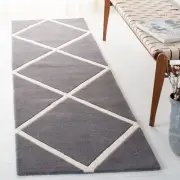 Safavieh Chatham DARK GREY / IVORY 2'-3" X 9' Runner - CHT720D-29