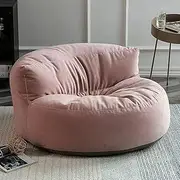 Bean Bags Bean Bag Chair Chenille Bean Bag Cover Washable Ultra Soft Pouf Ottoman No Filler Kids Adults Beanbag Chair Lazy Armchair Couch Floor Seating Living Room Furniture (Color : Light Pink, Siz