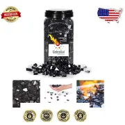 Elegant 10 lb Reflective Fire Glass in Dark Matter Black - Maximum Luster Shine