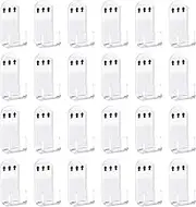 24 Pieces Vinyl Record Wall Mount Holder No Drill, Clear Acrylic Single Record Wall Display Shelf No Screw, Self Adhesive Album Vinyl Hangers for Wall Displaying LP Covers Home Decoration (24Pcs)