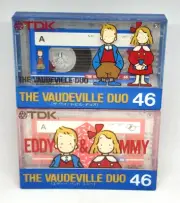 TDK VAUDEVILLE DUO RED BLUE Blank Audio Cassette Tape (Sealed) NEW