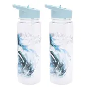 2x Paladone 650ml Frozen 2 Water Bottle Kids/Children Drinking Travel Tumbler