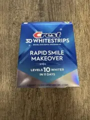2 Boxes of Crest 3D Whitestrips Rapid Smile Makeover 10 Teeth Whitening Strips