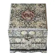 Mother of Pearl Phoenix Jewelry Box Trinket Keepsake Ring Drawer Case Organizer