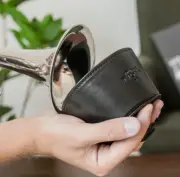 Vegan Leather TRUMPET MUTE with handler - Lightweight Plunger Mute with Magnetic