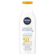 Nivea Sun Sensitive Protect 200mL Sunscreen Lotion SPF50 Perfume Free
