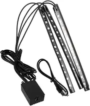 BELLIFFY Car Interior Lights Led Strip Mood Lighting Night Decorations Soft White 4 Strips