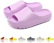 [Tptoes] Cloud Cushion Slides EVA Pillow Slippers Cute Graffiti Slides Men Women Non-Slip Shower Shoes Sandals Open Toe for Bathroom House Spa Gym Home Cartoon X Eyes