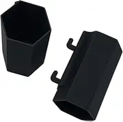 'Just Hanging' Hexagonal Pencil Bin, Compatible with IKEA SKADIS, Pegboard Accessory Container, Organizational Crafting Storage, 2Pack (Matte Black)