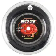 Pro's Pro Lethal 8 - Tennis Racket String - 200m (660ft) Reel - 1.27mm - Black