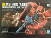 Bandai HGUC 1/144 HGUC MS-06S Zaku II Model Kit Box Damaged