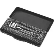 AuzGrip 41pc 1/2"Dr Metric & SAE 12 Point Socket Set A76002