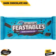 3 PACK Mr Beast Feastables Dark Chocolate Bar 60g- AUS