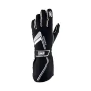 OMP Racing Tecnica Gloves My2021 Black/White - Size L (Fia 8856-2018)