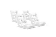 SOGA 4X Floor Recliner Folding Lounge Sofa Futon Couch Folding Chair Cushion White