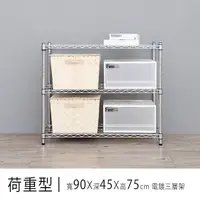 在飛比找PChome24h購物優惠-【dayneeds】重型 90x45x75cm 三層電鍍波浪