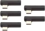 NFHK 5pcs/Set Type-C to 3.5mm Earphone Adapter 90 Degree Angled Type USB-C...