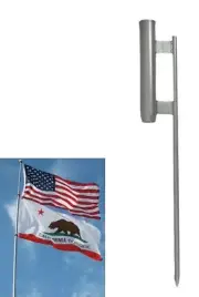 Flag Pole Ground Spike for 24ft Fiberglass Pole Ground Stake for Flag Pole