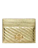 Tory Burch Kira Metallic Quilted Leather Card Case