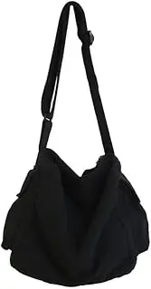 [HACODAN] Fairy Grunge Tote Bag Retro Y2K Canvas Shoulder Bag, Large Capacity Hobo Hip Hop Crossbody Shoulder Bag, Aesthetic Handbag