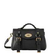 [Mulberry] Mini Alexa Black Heavy Grain