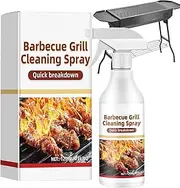 Grill Cleaner - No-Stick Barbecue Grill Cleaner - 120ml Fast Acting Grill and Grate Cleaner Spray for Degreasing and Cleaning Grates, Racks, Pellet, Ovens and Electric Smokers