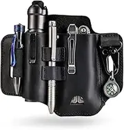 Leather Multitool Sheath - EDC Belt Organizer for Leatherman Tools, EDC Sheath for Flashlight, Pen, and Keychain Clip, Durable and Stylish, Great for Work and Daily Use