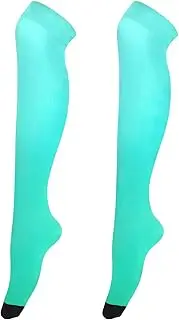 [Joitme] Mint Green Purple Color Blurred Knee High Socks Women, Chic High Socks, Thigh Highs Stockings, Mint Green Purple Color Blurred