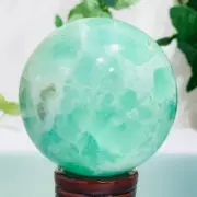 810g Natural Green Fluorite Quartz Sphere Crystal Ball Reiki Healing Decoration
