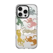 iPhone 16 Pro Clear Case MagSafe Compatible Rainbow Cheetah