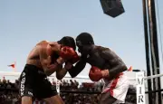 Azumah Nelson Lands A Punch Against Jeff Fenech Old Boxing Photo
