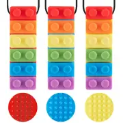 3 Pack Sensory Chew Necklaces for Kids Toddlers with Autism