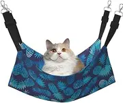 EdWal Blue pineapple print Soft Sleeping Hammock Cat Hammock for Cage Hanging,Pet Hammock Bed Adjustable for Small Animals