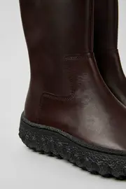 Ground MICHELIN Dark brown leather boots for women