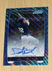 2012 Bowman Chrome Blue Wave autograph refractor Dante Bichette JR 25/50
