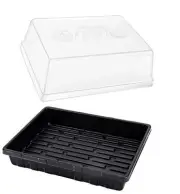 [Thick Plastic] 3-Set Strong Seed Starter Trays with 5" Humidity Domes for