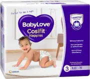 Babylove 216 Piece (3 Pack X 72) 1 Month Supply Premium Cosifit Nappies Size ...
