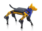 Robot Dog Bittle | Palm-Sized | Open Source Quadruped STEM Kit(Plastic Servos) - Black+Yellow+Blue