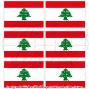 LEBANON Flag Libnan Middle East Lebanese Mobile Cell Phone Mini Stickers 1.6" x6