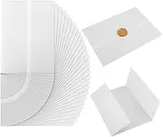 120pcs Vellum Paper for Invitations, 5x7inch Pre-Folded Translucent Vellum Jacket Vellum Wrap Jackets for Wedding Invitations Baby Shower Birthday Invitations