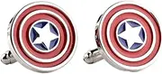 [JYHLSHBA] Cufflinks For Men 1 Pair Of Round Five-Pointed Star Cufflinks Men'S French Business Shirt Suit Cufflinks Armpins