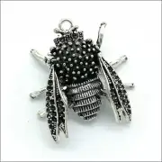 Bulk 10pcs Big Bee Antique Silver Charms Pendants for Jewelry Making DIY 31*29mm