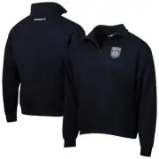 Men's Navy San Diego FC Team Crest Relaxed Quarter-Zip Pullover