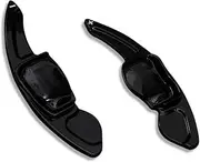 Car Steering Wheel Shift Paddles for Golf 5 6 MK6 GTI R for Jetta MK5 for Passat B6 B7 CC Polo Sharan T&iguan Seat Leon Car Steering Wheel Paddle Extension Shift Cover HTEOPOEKFR(Black)