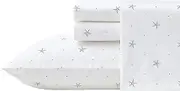 Nautica - Queen Sheets, Cotton Percale Bedding Set, Casual Home Decor (Star Spangled Coastal Navy, Queen)