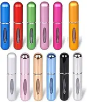 12PCS, Portable 5ml Refillable Perfume Spray Scent Pump Case for Women Men Small Mister Spray Bottle For Travel Accessories