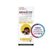 BRAVECTO Flea & Tick Spot On Treatment <4.5 Dog 1pk