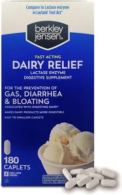berkley jensen Maximum Strength Fast Acting Lactase Enzyme 9000 FCC - Natural Da